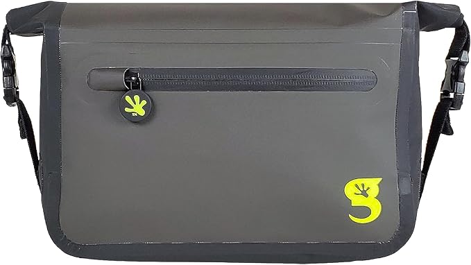 geckobrands Waterproof Tarpaulin Waist Pack - Durable Adjustable and Water-Resistant with Multiple Pockets for Beach Swimming Boating and Hiking