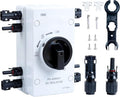 IP66 Waterproof Solar PV DC Quick Disconnect Switch 1000V 32A PV Solar Panel Disconnect Switch with Connector for Off/On-Grid System Solar Power System RV &amp Boats Etc (32A 1000V)