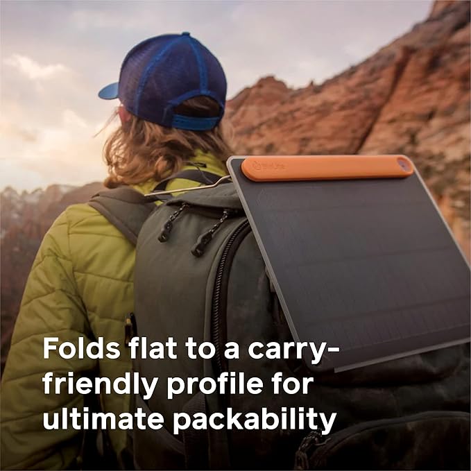 BioLite SolarPanel 5+ Ultraslim 5-Watt Solar Panel with 3200 mAh Battery 13.76 oz 10.12 x 8.19 x 0.94