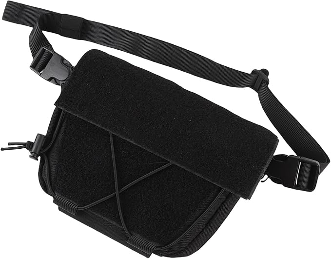 Drop Pouch Oxford Cloth Sub Abdominal Carrying Kit Bag Utility Tool Pouch Fanny Pack for Chest Rig Vest with Secure Storage and Adjustable Straps for Tactical Outdoor