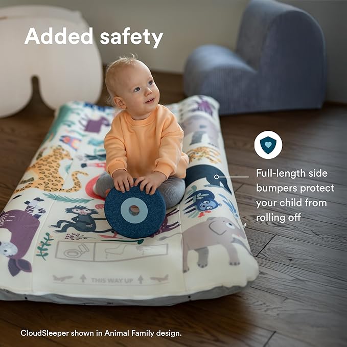 Stokke JetKids CloudSleeper Space Maze - Inflatable Kids’ Travel Bed - Includes Integrated Pump &amp Packing Cube - Best for Ages 2+