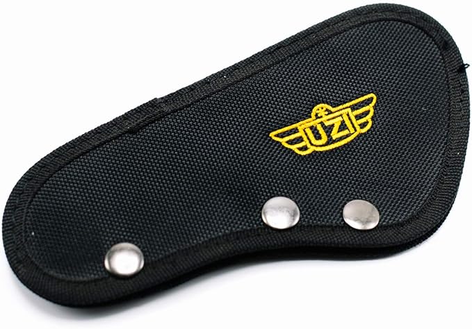 Uzi UZK-Axe-2 Masada Axe with 7-Inch Blade Reinforced Striker Tip Full Tang G10 Handle Tactical Throwing Chopping Axe for Outdoor Hiking Camping Black Stainless Steel Double Edged