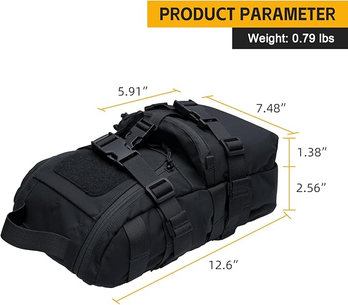 IDOGEAR SPORTS Tactical MOLLE Hydration Pack for 2L Water Bladder Reservoir Bag for Plate Carrier Outdoor Airsoft Paintball