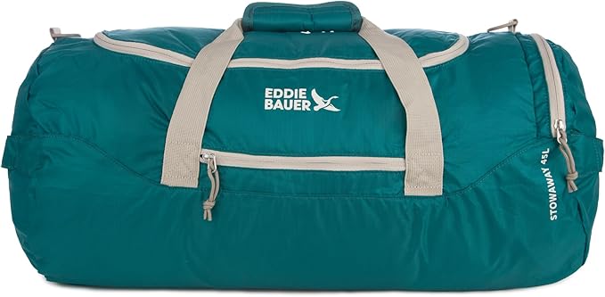 Eddie Bauer Stowaway Packable Duffel Bag | Travel | Foldable | Lightweight | Durable | Ripstop Polyester