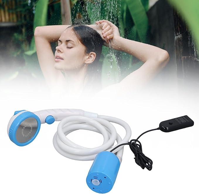 Portable Outdoor Shower Electric Shower Pump USB C Portable Shower with Multiple Spray Modes for Camping Hiking Traveling Pet and Garden Watering