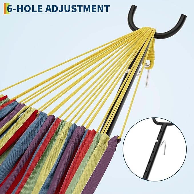 TrailBlaze Double Hammock with Stand Heavy Duty Portable Steel Hammock Set for Outdoor and Indoor Use 500lb Capacity Includes Carrying Bag Space Saving DesignQuick Assembly
