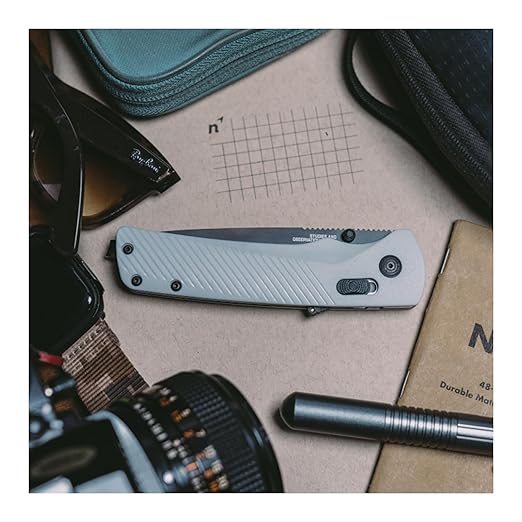 SOG Flash AT Daily Carry Ambidextrous Pocket Compact Folding Knife | Ergonomic Handle for Enhanced Grip | D2 Steel Blade Concrete/Cool Gray