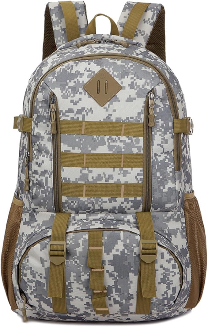50L Tactical Backpack Outdoor Mountaineering Travel Backpack for Men and Women Large Capacity Camouflage Backpack (City Camouflage)
