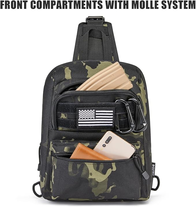G4Free Tactical Sling Bag Backpack EDC Concealed Carry Bag Small Crossbody Shoulder Chest Pack