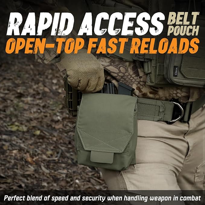 WYNEX Tactical Molle GP Pouch Utility EDC Pouch with Two Mag Insert Small Tool Pouches Organizer Compact Multi-Purpose Waist Bag for Belt Vest