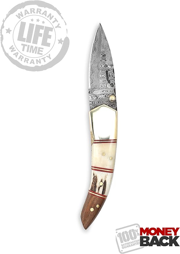 Perkin - Handmade Damascus Pocket Knife - Beautiful Folding Knife