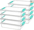 Vtopmart 6 Qt Plastic Storage Bins with Lids Clear Sensory Bins Arts Crafts Organizers and Storage Stackable Containers for Home Office and School Supplies 8 Pack