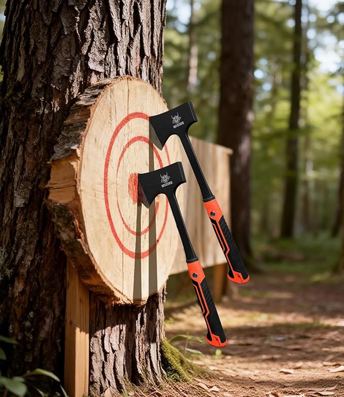 17 Inche Throwing Axe Set Carbon Steel and Non-Slip Shock-Absorbing Grip for Axe Throwing Recreation Competition