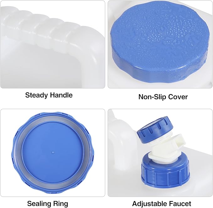 REDCAMP 4 Gallon/15L Portable Water Container with SpigotCamping Water JugCamping Water Container Large Water TankPortable Emergency Water Storage for CampingCarHikingHurricane Supplies