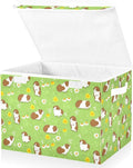 Storage Box Guinea Pigs Closet Storage Bins with Lids Foldable Oxford Fabric Storage Box for Home Bedroom Closet Office (16.5x12.6x11.8 in)