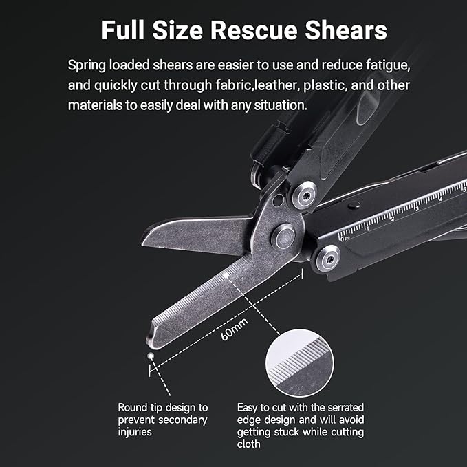 NEXTORCH PIONEER 14-IN-1 Multi-tools Full-SizeVersatile Multi-tool Set with Scissors Needle Nose Pliers Pocket Clip Multi-tool