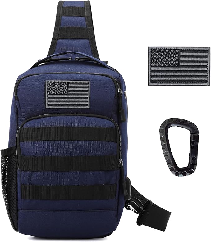 Valinov Tactical Shoulder BagMolle Shoulder BackpacksMilitary Sling Daypack Backpack with USB Charging port