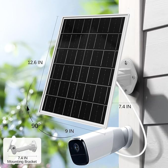 Solar Panel for Trail CameraGame Camera Security CamerasBuilt-in Rechargeable 20000mAh BatteryDC 5.5x2.1mm with MultiInterfaces MultiUsage SuitableDC 5V Output IP66 Waterproof