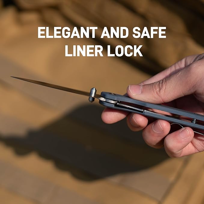 CJRB Kain Pocket Knife for Men 2.95'' AR-RPM9 Steel Blade G10 Handle Folding Knife with Pocket Clip for Camping Hiking Survival Designed by Sanford Owen(J1956)