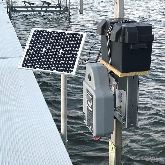 12V 20W Solar Battery Trickle Charger &amp Maintainer - Waterproof 20 Watt Solar Panel Built-in Smart MPPT Charge Controller + Adjustable Pole Mount Brackets for Pole Dia 1.5-3.0inch/40-80mm