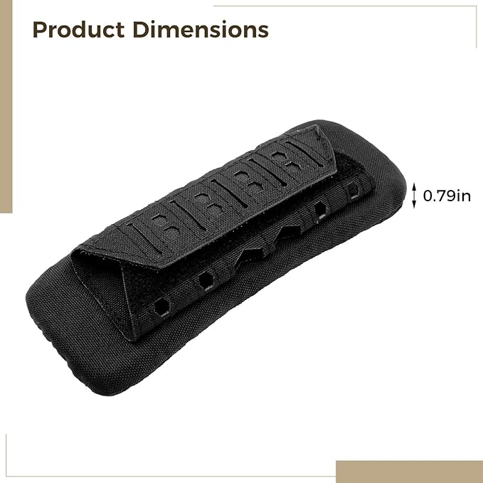2 Pcs Shoulder Pads Shock Absorbing Mesh Paddings 2-Inch Breathable Cushions for Tactical Backpacks and Vests
