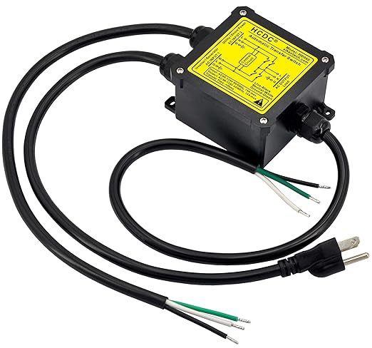 AC120V 15Amp Automatic Transfer Switch ATS Auto Transfer Switch (Core Wires + NEMA 5-15P)