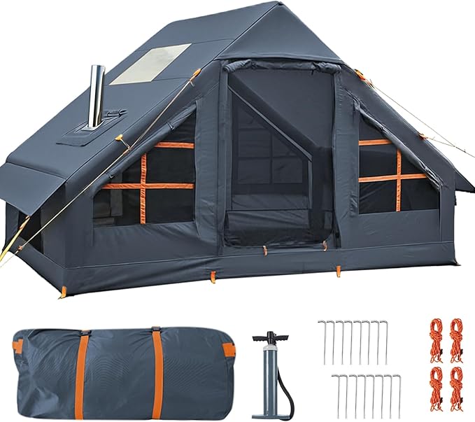 Inflatable Tents for CampingEasy Blow Up Tent with Hand Pump4 Seasons Waterproof Air Inflatable Camping Tent House for Family Weekend Camping