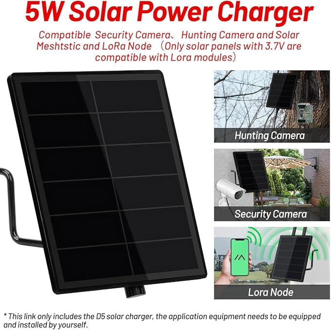 D5 3 in 1 Mini Solar Panel 5W Ups Power Kit Built in Controller 5200Mah Battery with DC5521 Output 3.7V for IoT Device LoRa Node