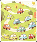 Cute Cartoon Cars Doodle Style Beach Canopy UPF50 Easy Setup Sun Shelter with Sand Pockets for Camping Picnics Backyard &amp Fishing
