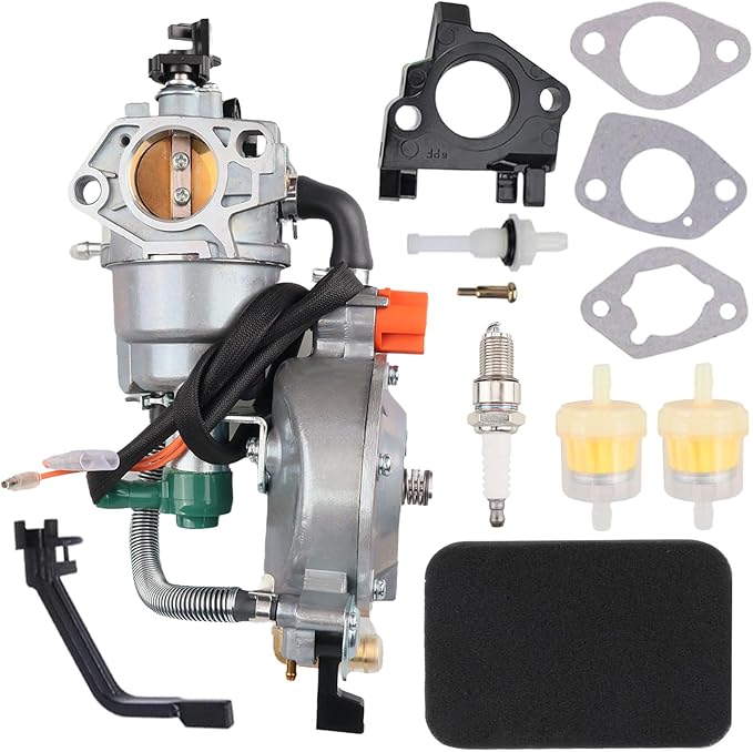 Dual Fuel Carburetor with LPG/CNG Conversion Kit for Honda GX390 188F 13-14HP 4.5-5.5KW Generator Engine for predator 7250/9000 Watts