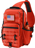 Tactical Shoulder Sling Bag Small Chest Pack 13L Backpack for Men Outdoor Sports (Orange 13L)