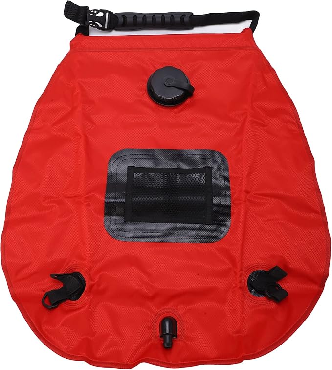 20L Folding Solar Heated Shower Bath Bags Hose Shower Head Faucet Camping Hiking