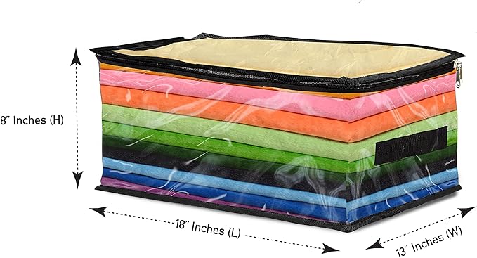 Covers &amp all Clear Storage Bag Heavy Duty Clear PVC fabric 20 mil Multi-purpose organizer with zipper and handles (18 L x 13 W x 8 H Pack of 10)