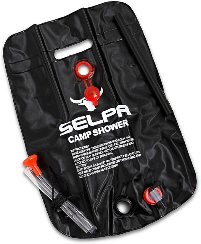 Solar Shower Bag 20L 20L Solar Shower Bag 5 Gallons/20L with Removable Hose and On-Off Switchable Shower Head for Camping Beach Traveling