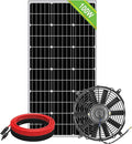 100 Watt Solar Powered Attic Fan System Ventilator Gable Roof Vent Fan+100W Solar Panel for Attic or Greenhouse (DELIVERY in 2 Packages)…