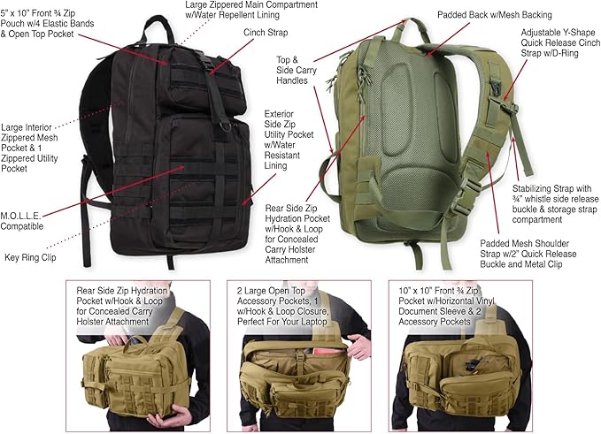 Rothco Tactisling Transport Pack Black