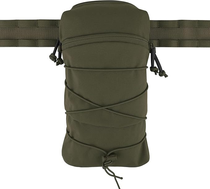 Tactical General Purpose Pocket 12x5 GP Pouch 1.5L Hydration Bag Carrier Backpack Organizer MOLLE + Belt