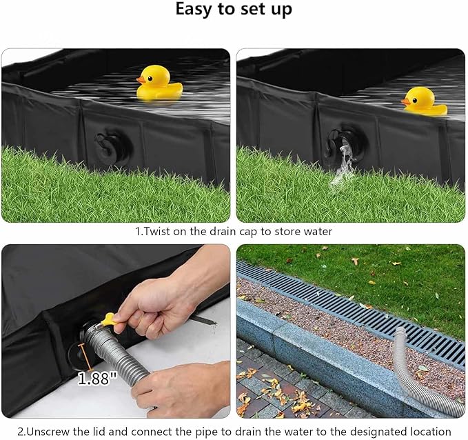 Camping Shower Mat with Drain Pipe Outdoor Shower Flooring Foldable Solar Showers for Camping for OutdoorCampingBeach Caravan and Shower Stall