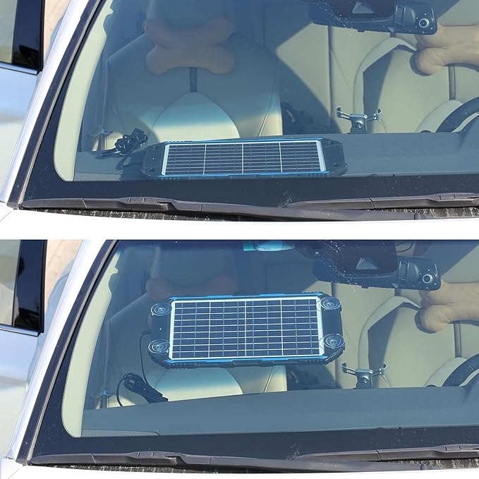 SUNER POWER Waterproof 10W 12V Solar Battery Charger &amp Maintainer Pro Built-in UltraSmart MPPT Charge Controller 10 Watt Solar Panel Trickle Charging Kits for Car Automotive Boat Marine RV Trail
