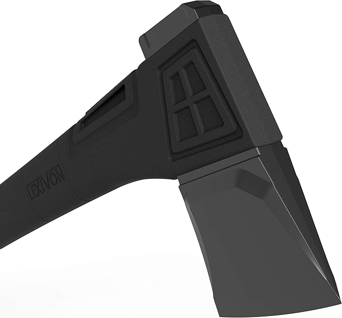 LEXIVON V18s Splitting Axe 18-Inch Lightweight Fiber-Glass Composite Handle &amp Ergonomic TPR Grip | Protective Carrying Sheath Included (LX-V18s)