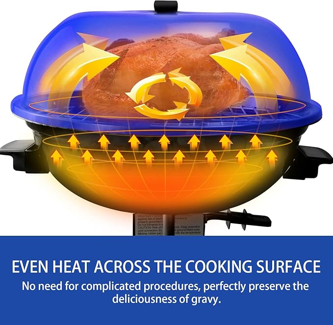 Electric BBQ Grill Techwood 15-Serving Indoor/Outdoor Electric Grill for Indoor &amp Outdoor Use Double Layer Design Portable Removable Stand Grill 1600W