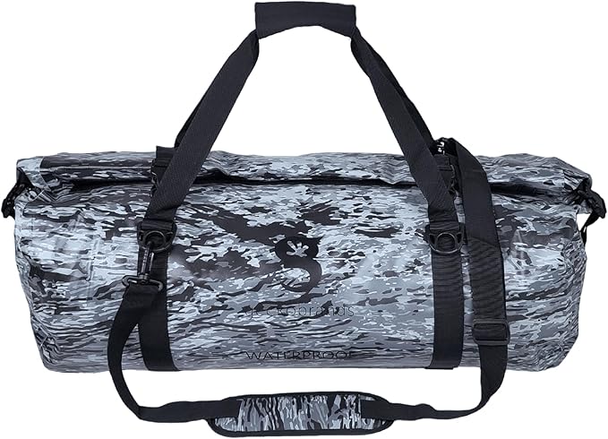 geckobrands Waterproof 50L PVC Duffel – Durable Roll Top Bag for Extreme Conditions