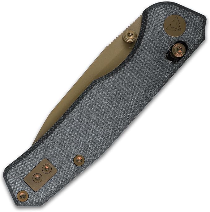 CMB Explorer V2 Micarta Handle 14C28N Tanto Blade Crossbar Lock Pocket Folding Knife Camping Hiking Outdoors EDC with Pocket Clip for Men Women CMB-22A