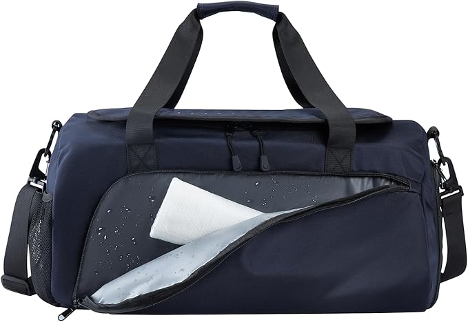 Gym Bag for Men Women With Shoe Compartment &amp Wet PocketWater Resistant Sports Gym Bag 、shoulder bag、messenger bag Carry On Duffel Bag forWeekend Overnight Traveling (blue)