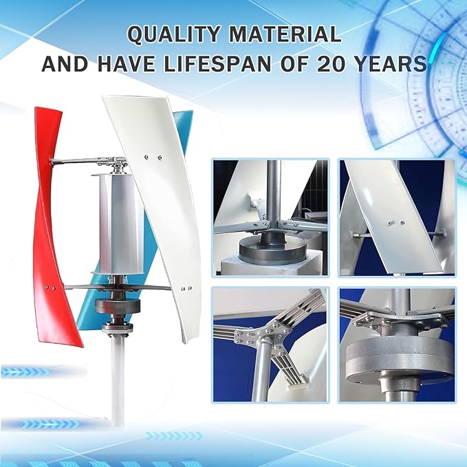 18000W Vertical Wind Turbine Generator Kit for Home &amp Business Colorful 12V Wind Mill with Controller Efficient Renewable Energy Solution for Industrial Use