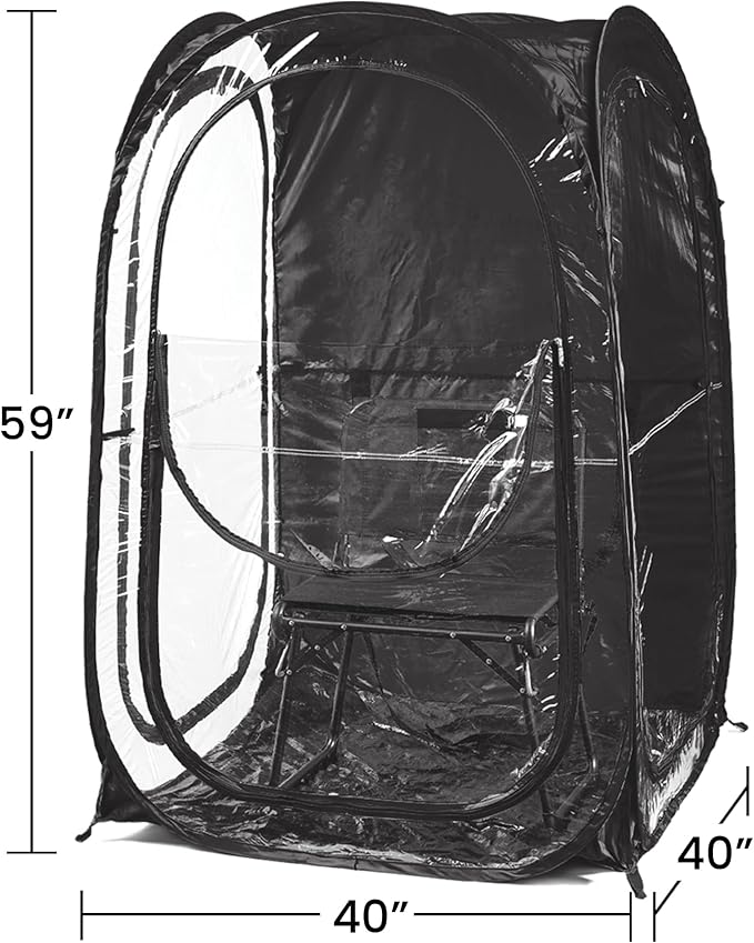 WeatherPod® Pop-Up Sports Tent 1-2 Person – Instant Setup MyPod™ Original Shark Tank All-Weather Pod Shelter for Outdoor Sports Rain Wind &amp Cold