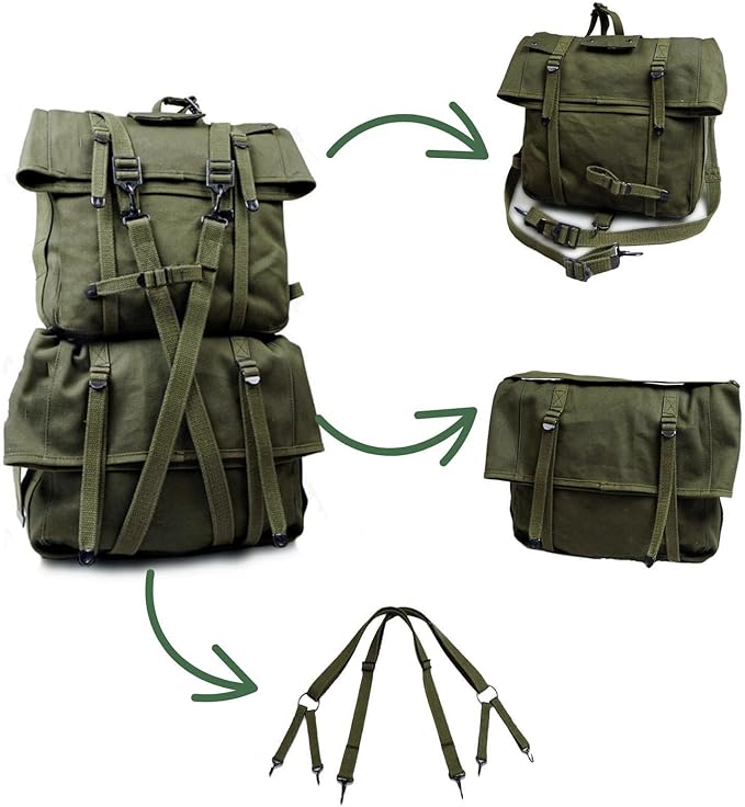 M1944 Bag WW2 US Military Tactical Backpack Hiking Camping Equipment Replica WWII Sturdy Gear