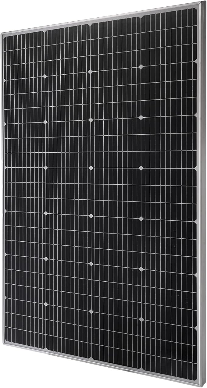 VEVOR 200W Monocrystalline Solar Panel 23% High-Efficiency Mono PV Module with Stable MC4 Output &amp Aluminum Frame IP65 Waterproof Solar Panel for Car Boat RV Flat Rooftop Off-Grid Applications
