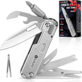 BIBURY Multitool Pocket Knife BI2056 Stainless Steel Multi Tool Knife with Clip Folding Multitool EDC Knife with Magnetic LockingScrewdriverLarge ScissorsGlass Breaker for Survival Camping Hiking