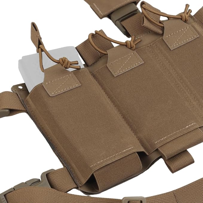 WoSporT Tactical Chest PackPlacard Split Front Chest Rig MOLLE System Magazine Pouch